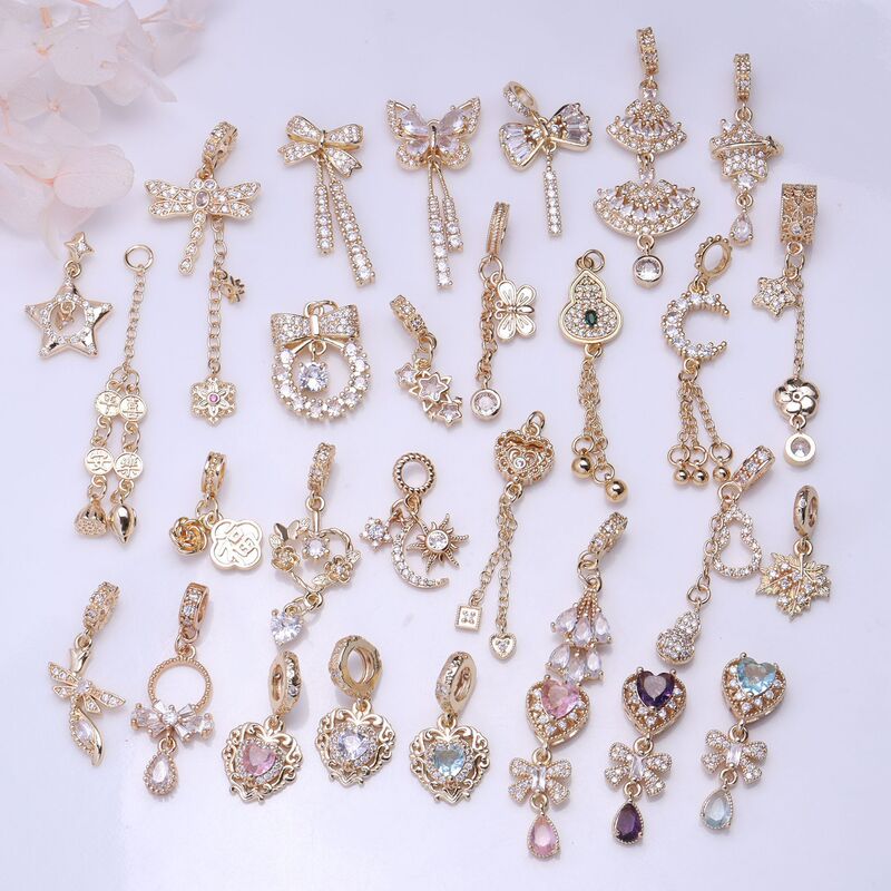 Factory Wholesale Manicure Zircon Nail Pearl Shell Bracelet Jewelry Internet Celebrity Tassel New Luxury Zircon Diamond