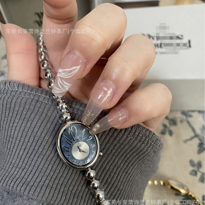 薇薇安西太后手链手表气质石英女表ins贝壳面钢带抖音直播腕表|undefined