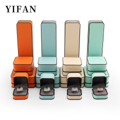 珠寶圓角首飾PU皮戒指吊墜手鍊飾禮品吊墜盒收納包裝盒批發