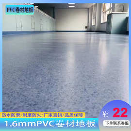深圳现货优雅1.6mm卷材PVC地板幼儿园儿医院塑胶地板防滑防火耐磨