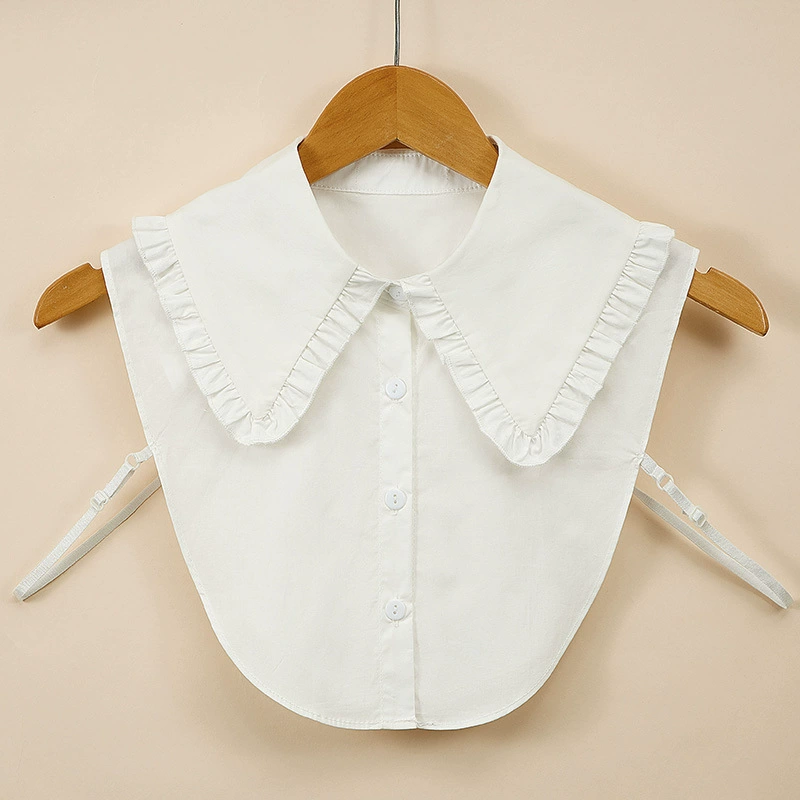 Осенне-зимний хлопковый искусственный воротник Женская подкладка декоративный вышитый искусственный воротник С Деревянным Краем Поддельный Воротник рубашка с искусственным воротником Женская