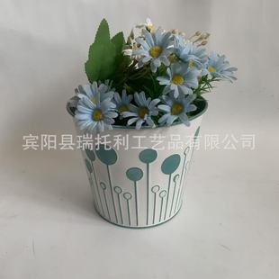 Customized Modern Minimalist Lacquered White Round Flower Pot for Fresh Flowers, Artificial Flowers, Home Balcony Decoration, Green Plant Pot, Handmade