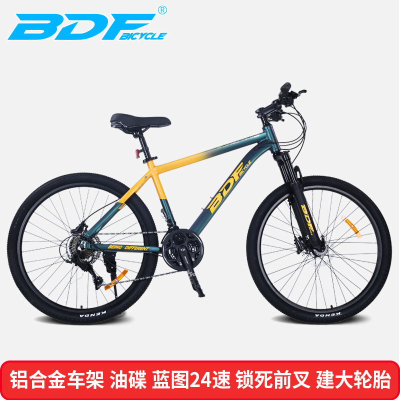Wholesale BDF aluminum alloy oil disc mountain bike 24/26/27.5/ 29inch Blueprint 24-speed adult bicycle