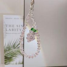 水晶手机链手腕款紫葡萄手机挂绳缠绕双链高级感时尚水晶钥匙扣