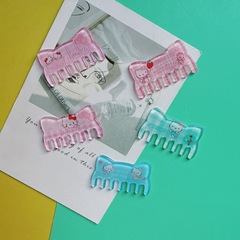 透明愛コーム猫アクセサリーパッチ新しい diy 携帯電話ケース下駄アクセサリー靴花ヘアピン