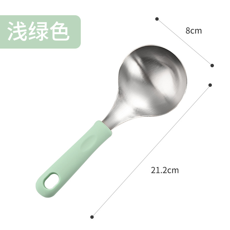 손잡이가 짧은 실리콘 스푼 [연두색]