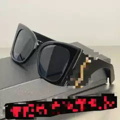 Sunglasses M119 Fashionable and Unique Large Frame Cat-Eye Black Sunglasses with Uv Protection and High Aesthetic Appeal