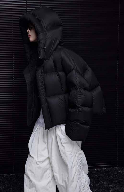 短款羽绒棉服女2025冬季新款美式面包服设计高级感连帽棉衣外套批|undefined