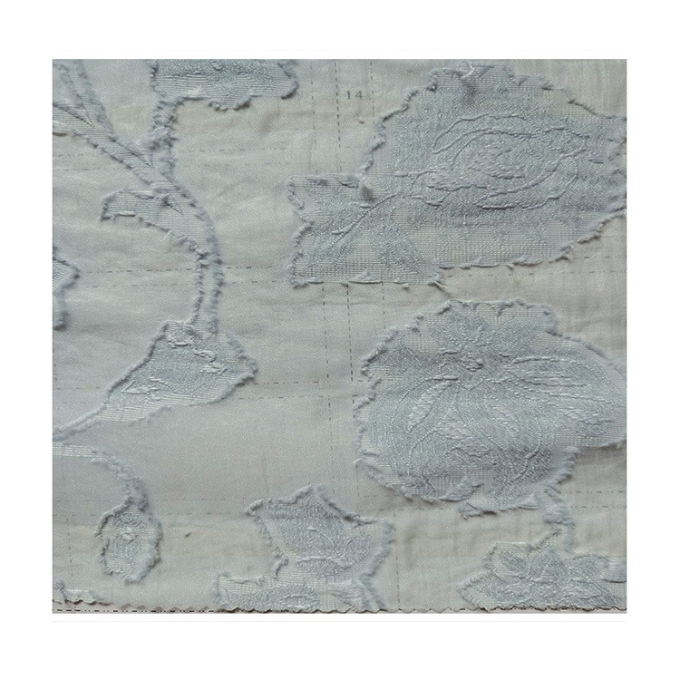 厂家现货女装童装连衣裙蓬裙面料欧根纱藤蔓剪花提花锦涤混纺提花