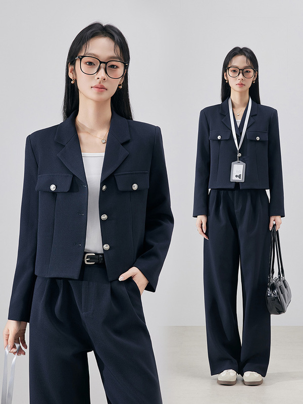 短款西装外套女小个子春秋大学生面试正装职业装通勤气质西服套装|undefined