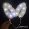 New model extended 14 lamps, light feathers rabbits ears hair hoop night market scenic concerts shaw the headdress wholesale