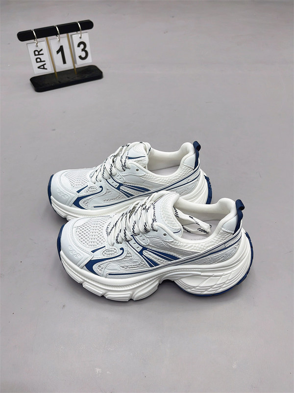 Genuine Leather Women's Shoes 2026 Summer European Style Mesh Thick-Soled Height-Increasing 6cm Paris Dad Shoes Breathable Versatile Casual Shoes