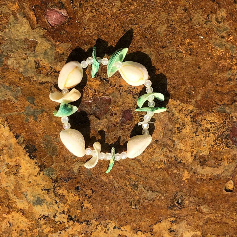 Conchas naturales conchas pulseras collares diy fresco versátil joyería correa de mano tienda artesanía característica fuente