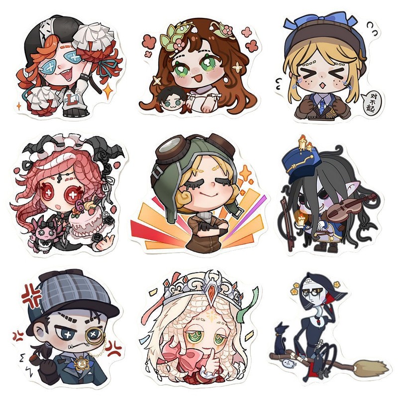 128 Q バージョン第五人格ステッカーライン簡単な描画パーソナライズされたステッカー装飾 diy 手元帳防水高精細|undefined
