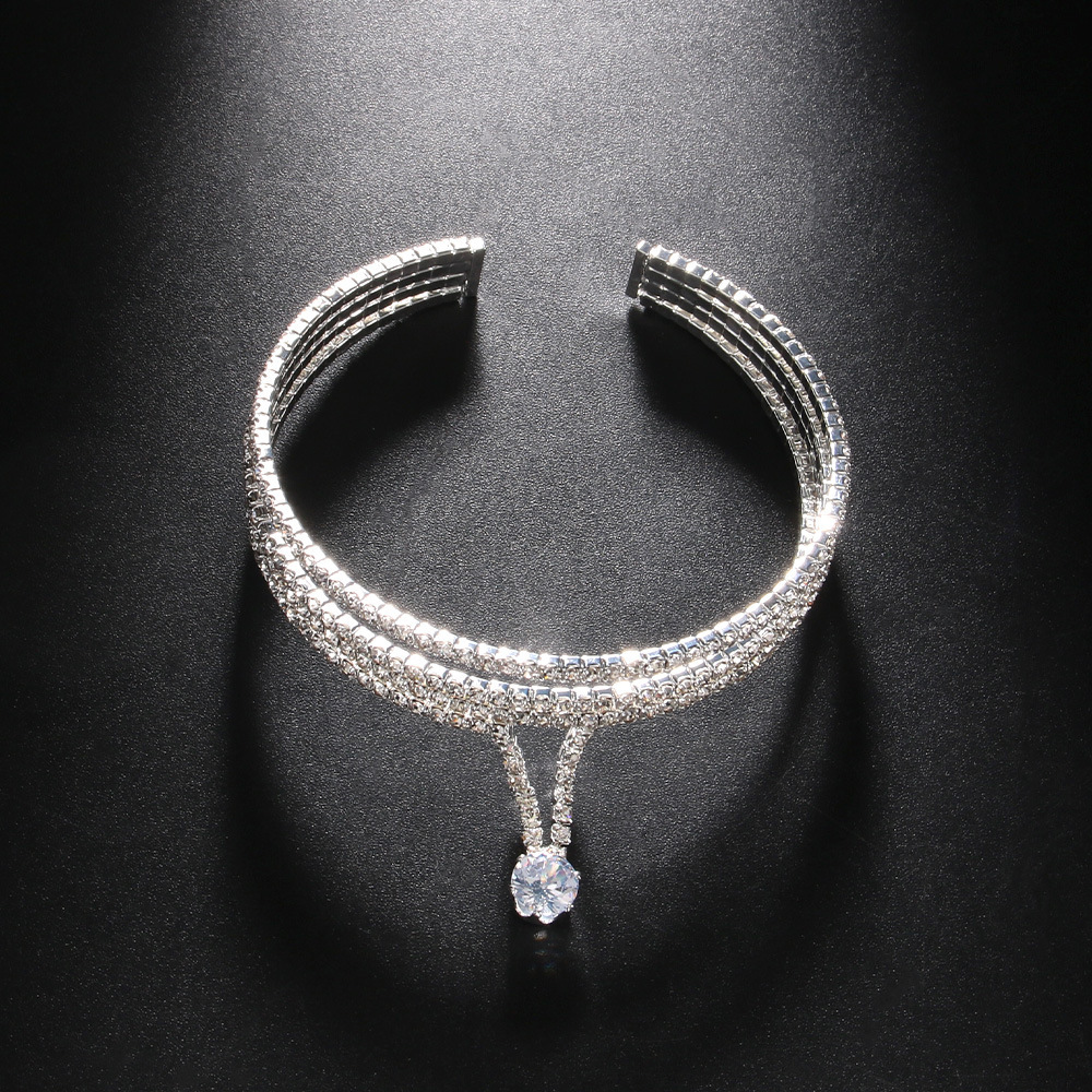 Amazon venta caliente rhinestone pulsera personalizada simple multi-capa pulsera moda todos los accesorios pulsera