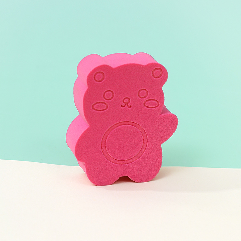 Custom adorable oso biscuitos plano polvo suave cojín de aire tostada esponja de maquillaje huevo de maquillaje seco húmedo