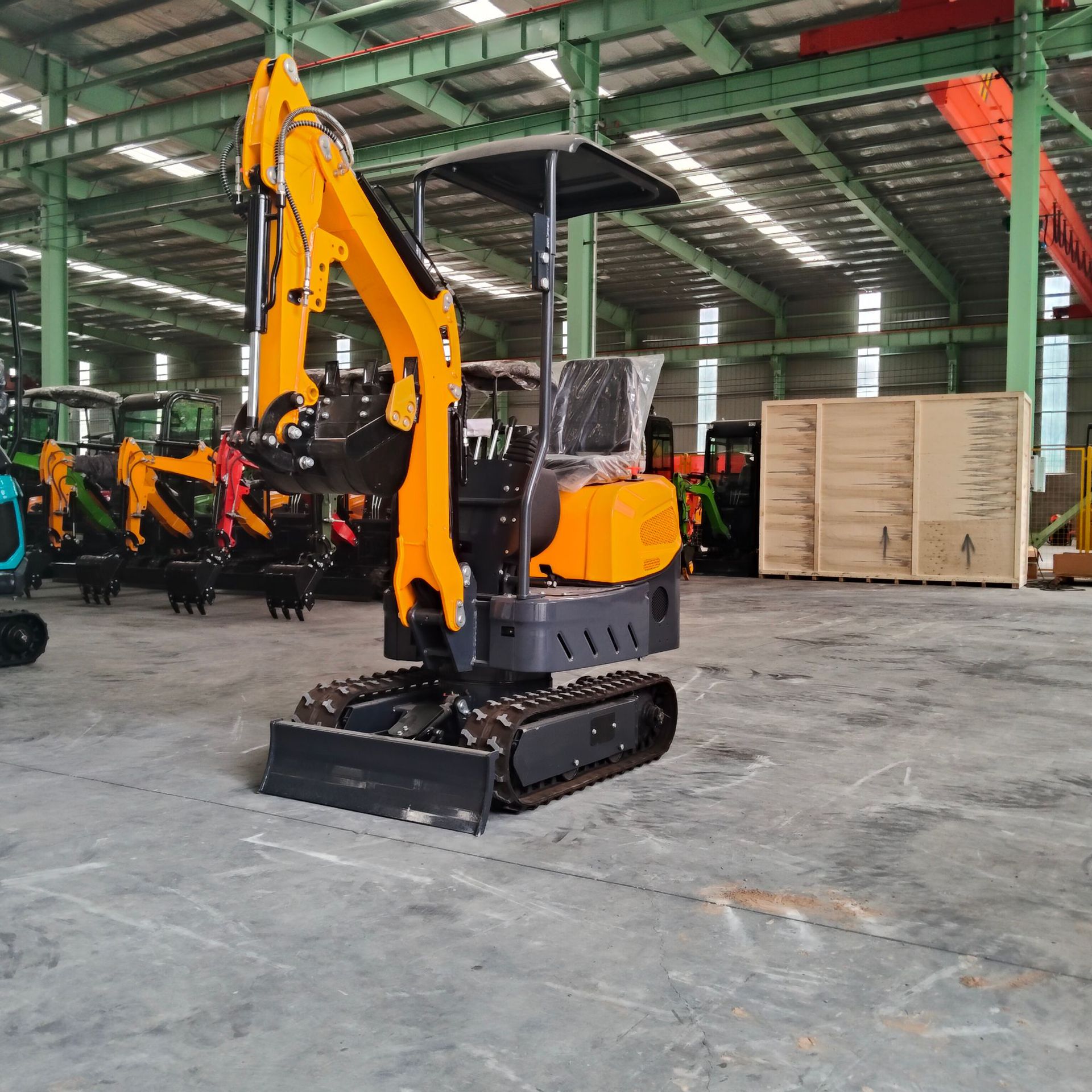 ingeniería del sitio de construcción huerto verde pequeña excavadora agrícola doméstica trituradora mini gancho pequeño 12C pequeña excavadora