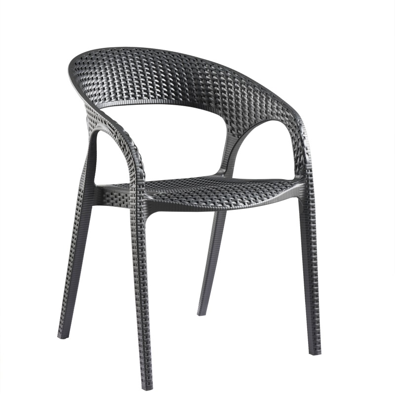 Mesas y sillas de balcón para exteriores, mesas y sillas de té de ratán de plástico PP, sillas de ratán de estilo nórdico para ocio al aire libre, venta al por mayor del fabricante.