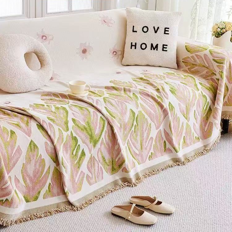 Cojín de cubierta de sofá de viento natural chenilla Four Seasons Universal 2025 nueva toalla de sofá antideslizante y anti-gato tela de cubierta de sofá