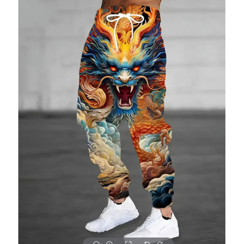 Otoño de 2025 nuevos pantalones casuales europeos y estadounidenses transfronterizos pantalones de impresión digital 3D directos de fábrica