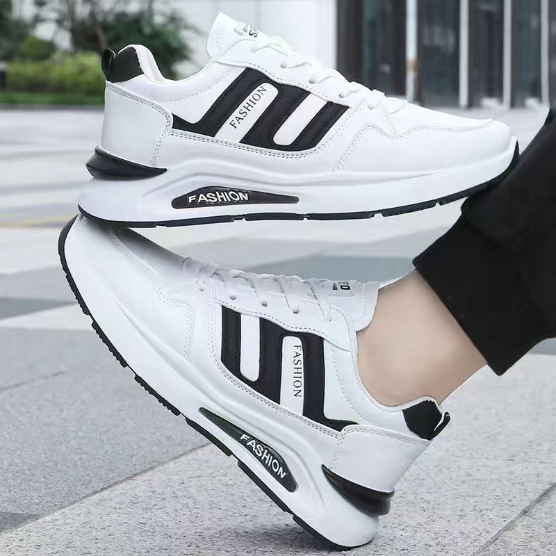 남성용 스포츠화, 봄 가죽 남성 캐주얼화, 젊은 학생용 런닝화, 라이브 방송과 같은 스타일의 트렌디한 아빠 신발