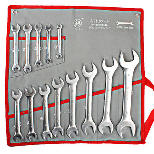 Fukuoka FO-3700 dual-purpose Wrench Double open wrench fork board household auto repair tools 13-piece manual set