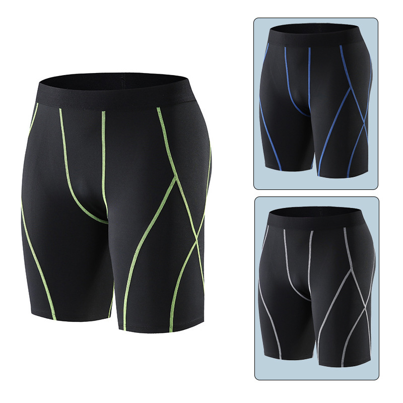 Basketball Tight Pants Men's Elastic Fitness Training Shorts Sports Running Quick-drying Breathable Pants Compressed Pants Factory Direct Supply