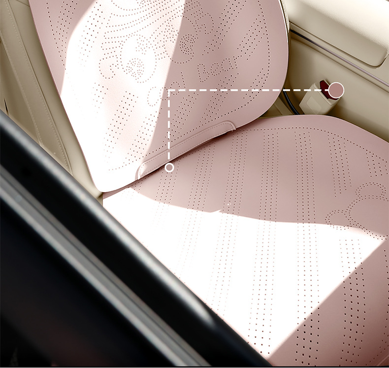 Car Seat Cushion for All Seasons, Lemon Bear Suede Saddle Cushion, Cute for Girls, Suitable for Bingo S/Pro