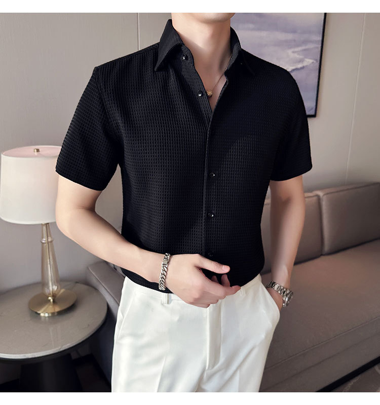 F5457 750K ÁO SƠ MI NAM HEYTYOR NGẮN TAY KẺ CARO MÙA HÈ KẺ CARO THỜI TRANG NAM G02 SẢN PHẨM MỚI