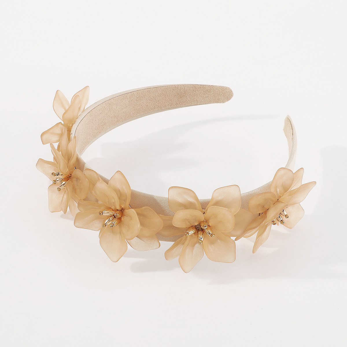 F5594 Europe And America Cross Border Fashion Design Three-dimensional Resin Flower Headband Temperament Artificial Flower Headband Hair Accessories Female display picture 8