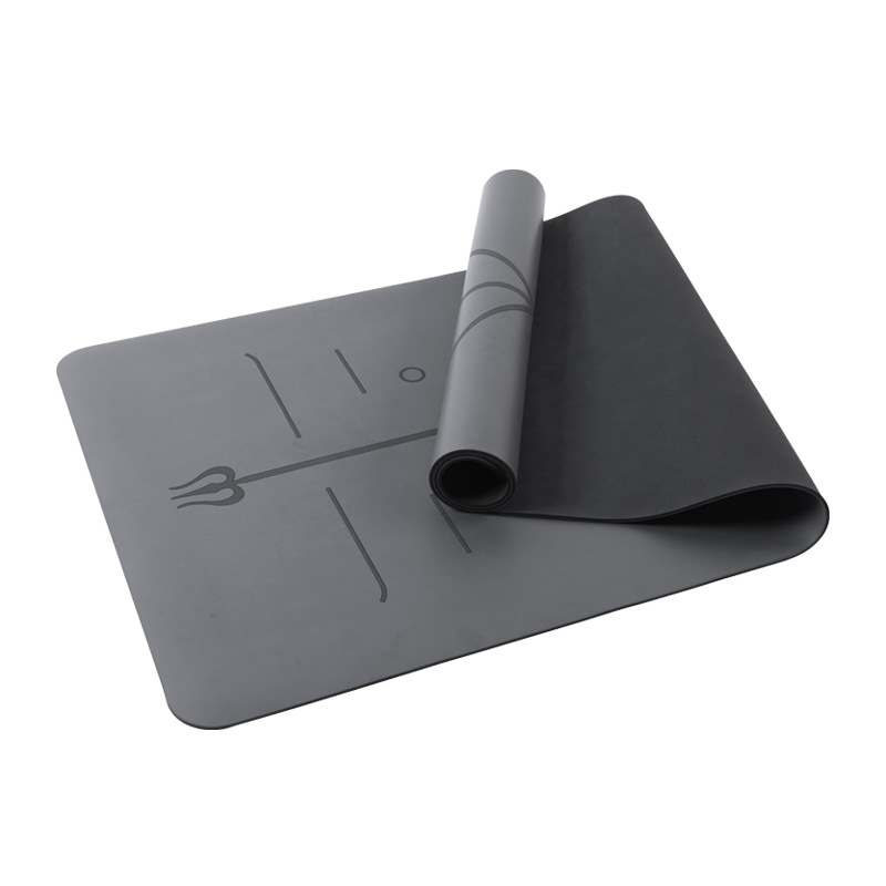Tapete de yoga de PU+goma para uso doméstico, tapete antideslizante para hombres y mujeres, engrosado, insonorizado, absorbente del sudor, con condiciones y términos.