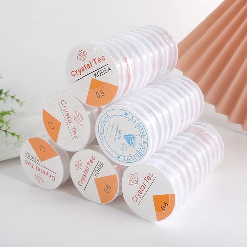 Beaded crystal thread transparent elastic thread bead stringing material DIY handmade jewelry thread Yellow label Blue label manufacturer