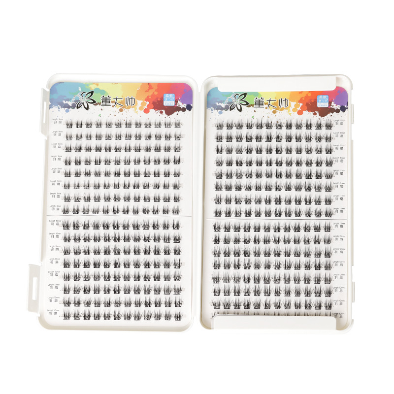 Libro de pestañas de gran capacidad de Dong Dashuai, la trilogía del persona perezosa, pestañas postizas segmentadas de un solo grupo, éxito de ventas transfronterizo.