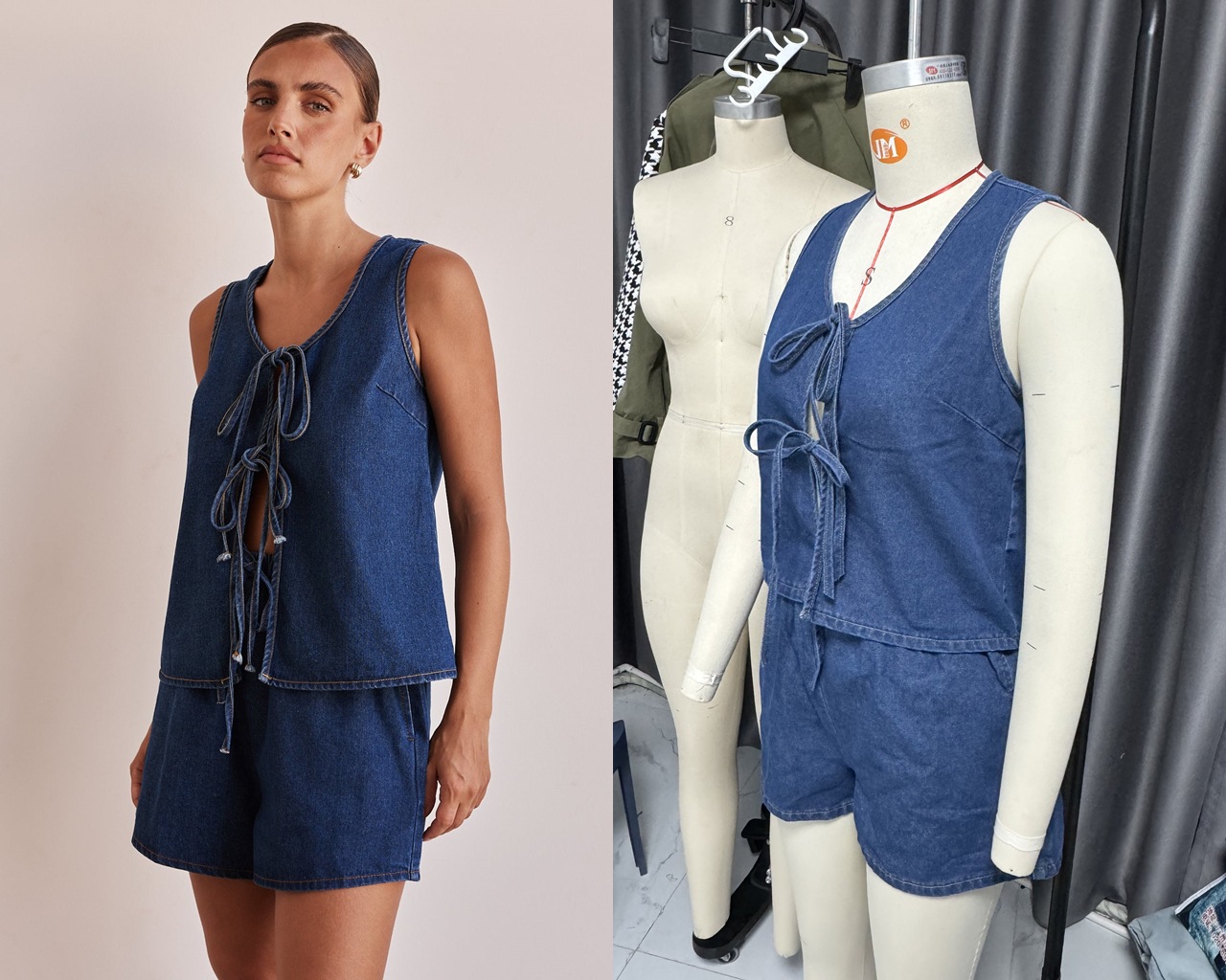 182g Weight Sleeveless Sleeve Length Cotton, Polyester, Denim Fabric Type Shorts Co-ord Set Sets Type 2 Pieces Set, 1 PCS/Package Quantity Holiday, Banquet, Selfie Occasion Round Neck Neckline Pocket Function Regular Fit Fit Type Solid Color Pattern Summer Season Women's Gender Casual, Elegant, Streetwear Style Holiday Banquet Selfie Women's Casual Elegant Streetwear Solid Color Cotton Polyester Denim Shorts Co-ord Set Shorts Sets 5