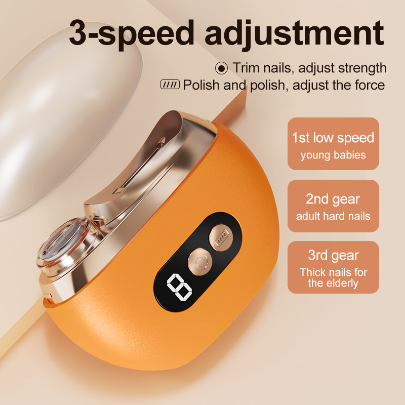 Nail Polisher, Electric Nail Clipper, Kidsren's Adult Anti-Pinch Nail Clipper, Automatic Nail Clipper, Multi-Functional Nail Polisher