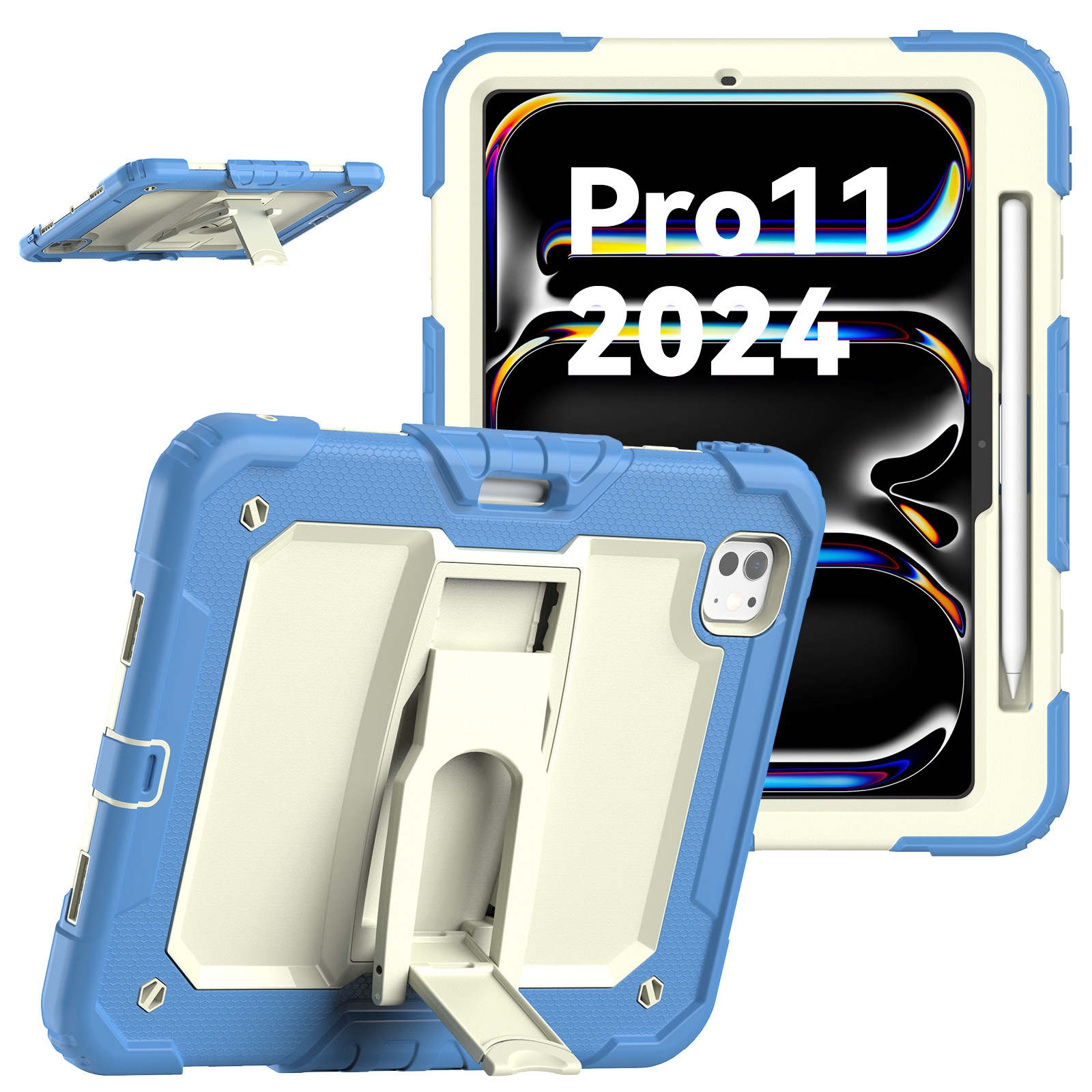 iPad Pro2024 nueva cubierta plana de silicona air6 manzana cubierta 11 pulgadas soporte anti-caída y anti-flexión
