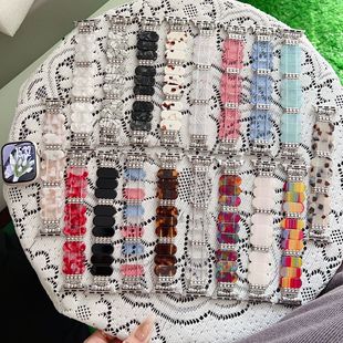 Suitable for apple elastic three section resin strap apple watchS10/9/8/SE/7/6/5/4/3/21