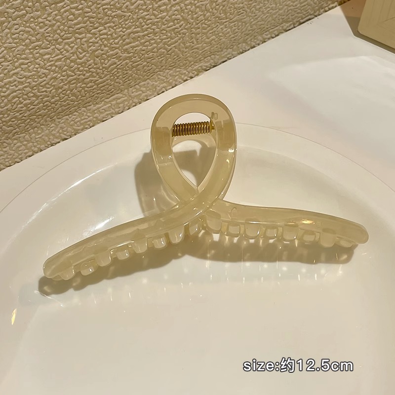 Temperamento coreano agarrar clips gran clips tocado de alta calidad clips de cabello de verano después de la cabeza clips de tiburón tocado de mujer