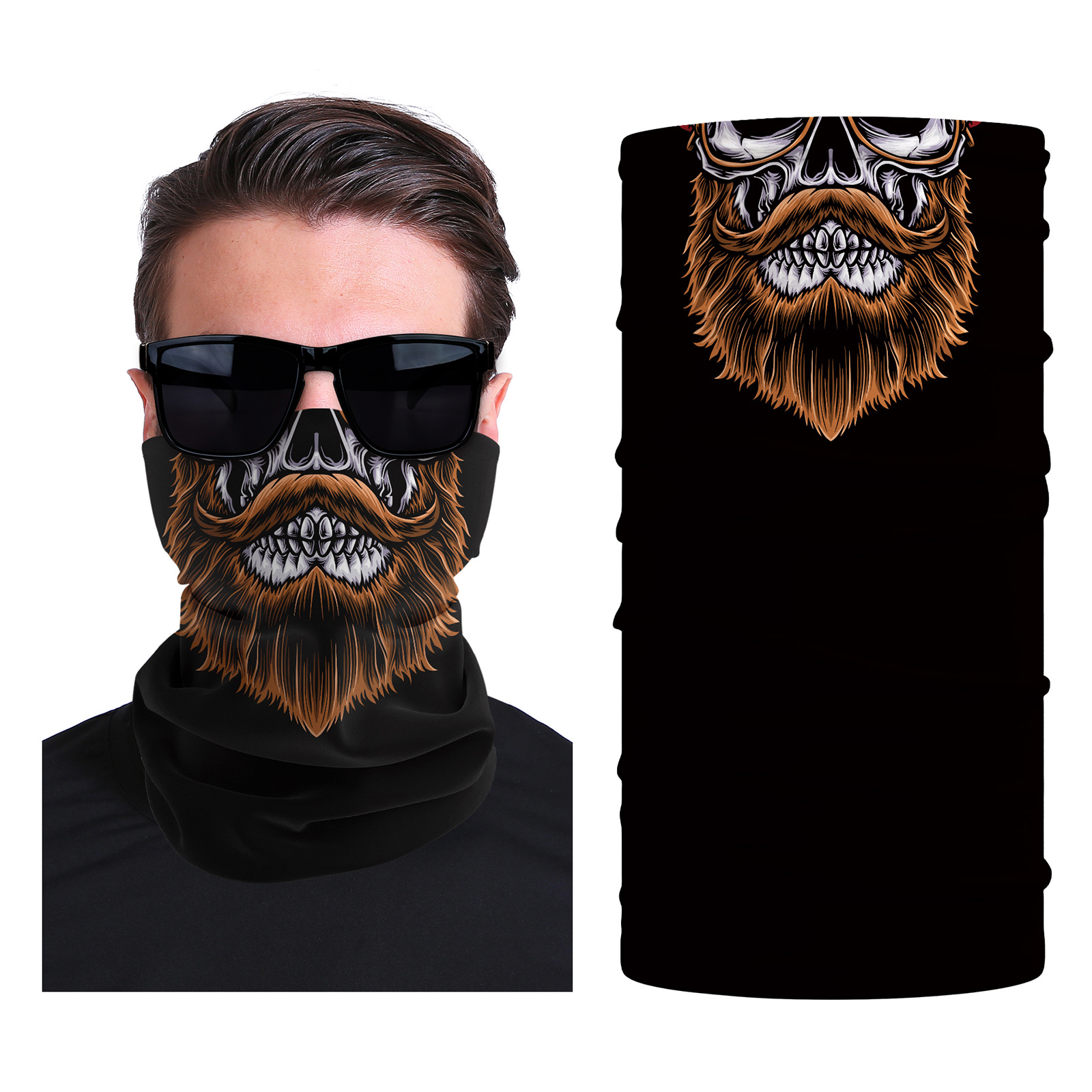 Xun hui transfronterizo media cara cráneo bufanda mágica sombrilla de viaje al aire libre máscara de equitación cuello de protección uv