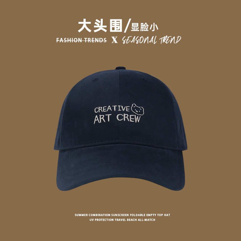 Gran gorra de béisbol de bisel para mujeres 2025 nuevo sombrero profundizado sombrero de cara pequeña sombrero de protección solar sombrero de lengua de pato