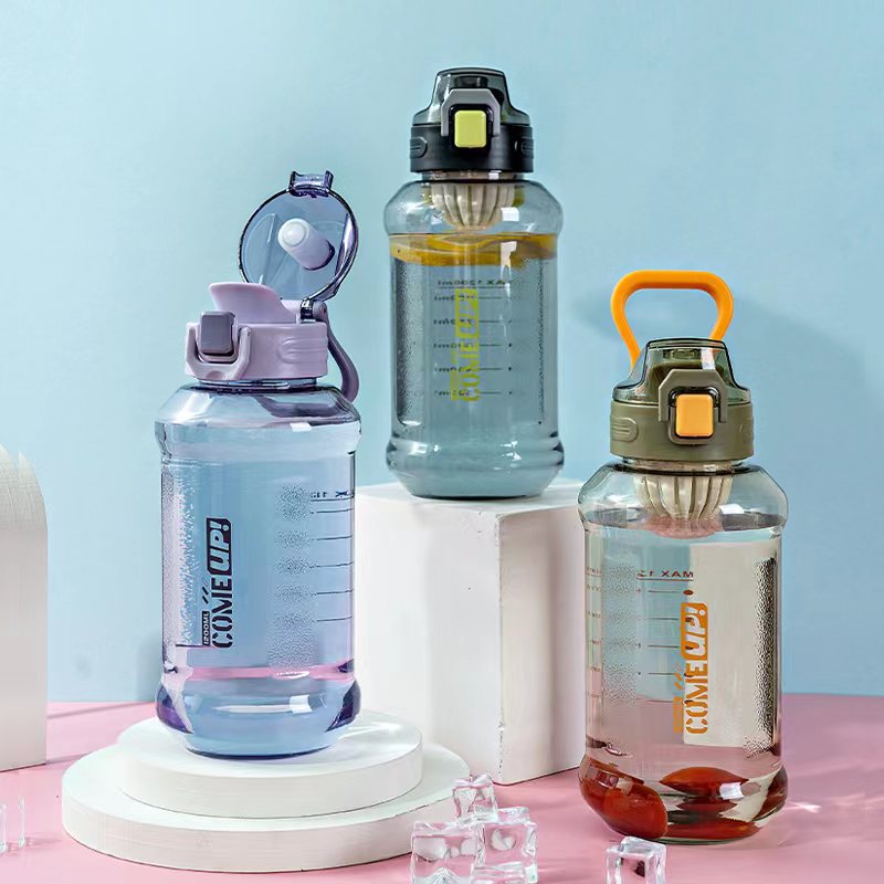 Tongxin Internet celebridad deportes espacio Copa 1200ml gran capacidad rebotando taza de plástico hombres y mujeres pareja fitness práctico taza de agua