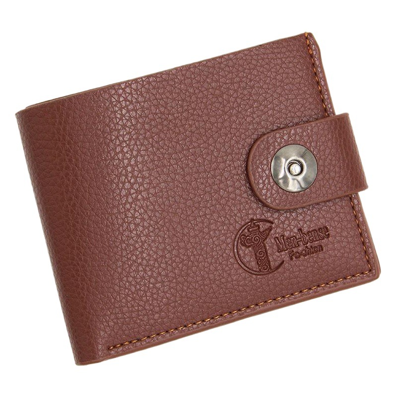 Carpeta de los hombres corto hebilla magnética cartera stall suministro moda cartera ranura para tarjeta SIM