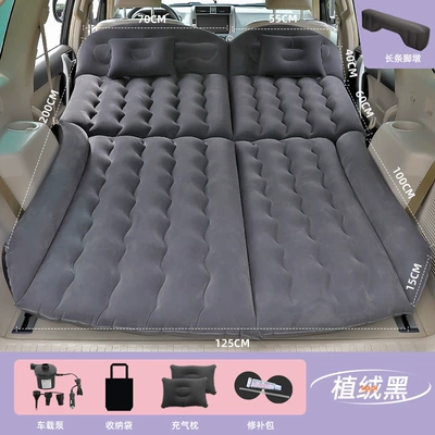 Vehicle-mounted inflatable bed, Sleeping Artifact 2 m Rear - t-suv-black-long-foot-pier