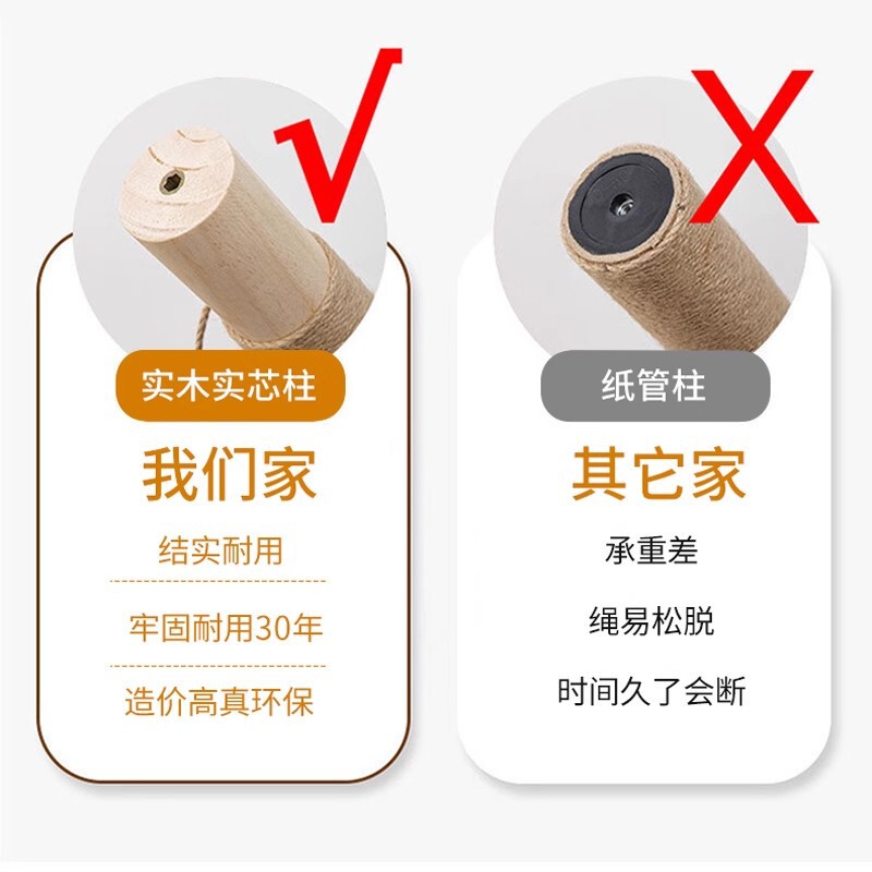 实木猫爬架家用猫抓板猫窝一体猫咪爬架猫架子靠墙大猫专用不占地|undefined