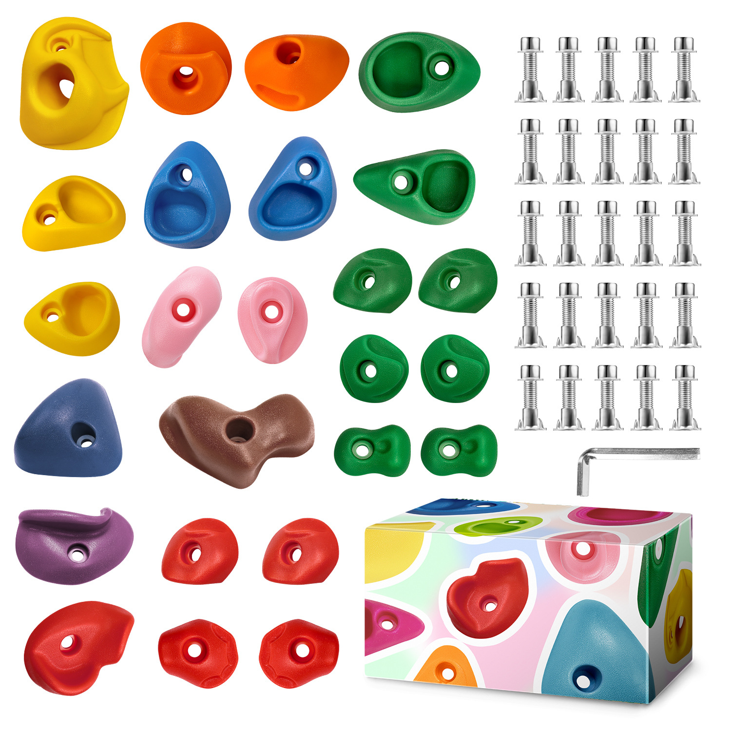 Manufacturer of outdoor children's climbing rocks, kindergarten indoor wall climbing, home physical training climbing points, plastic climbing rocks