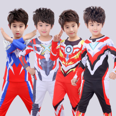 男児春秋ウルトラマン速乾長袖演出服セット