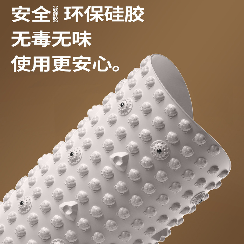 现货厂家大号硅胶实心指压板小狗熊超慢跑专用足底按摩垫加大加长|undefined