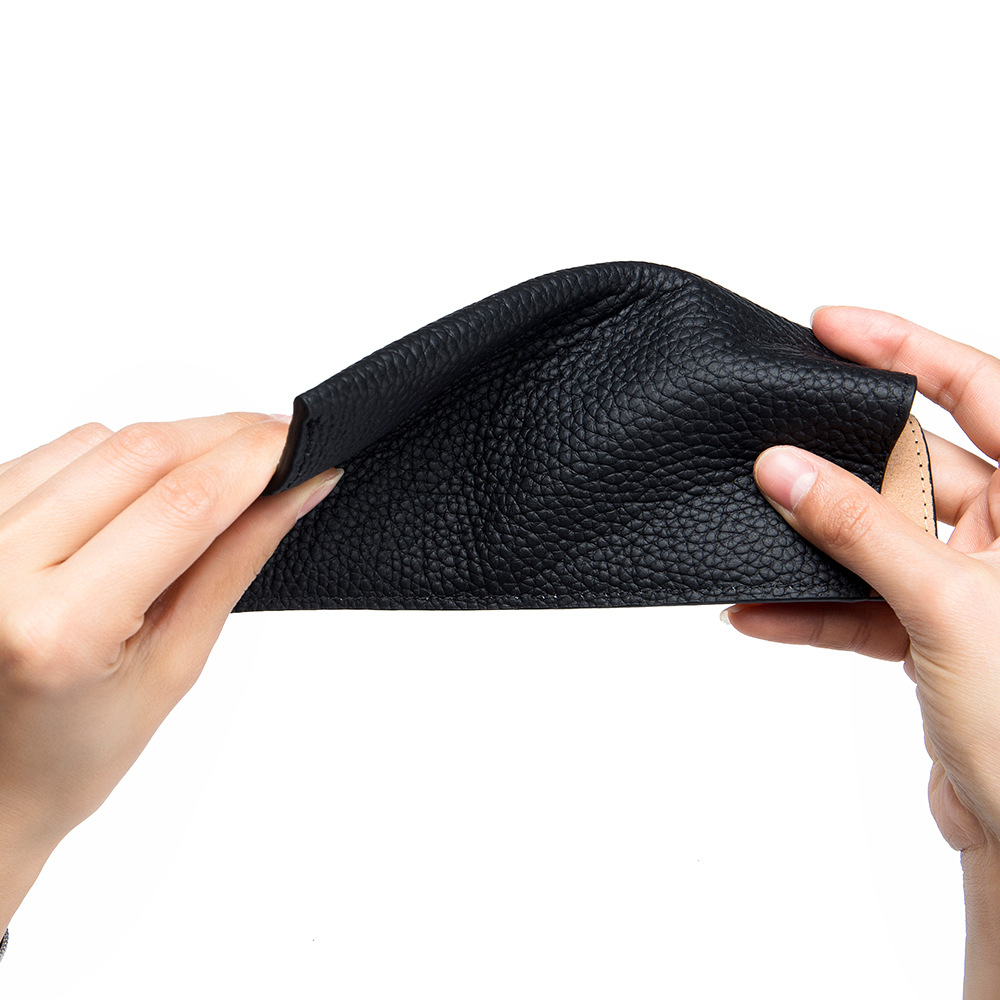 Glasses bag genuine leather high-end ins soft leather presbyopic myopia sunglasses bag portable men's and women's sunglasses protective cover