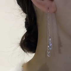 2025新款保色耳环镀18K真金女ins气质长款流苏耳坠耳线防过敏耳饰