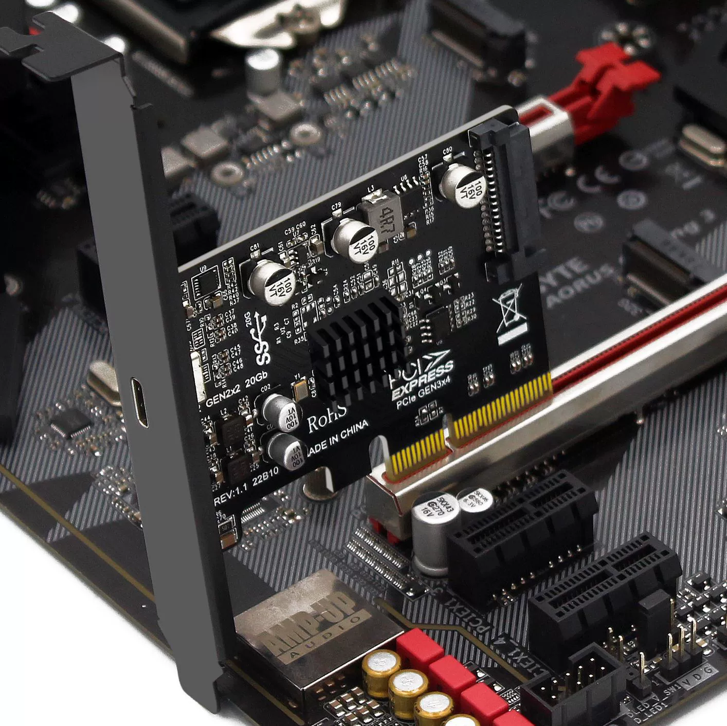 PTYPEC USB3.2Gen2 × 2 20Gbps -free extension transfer card ASM3242